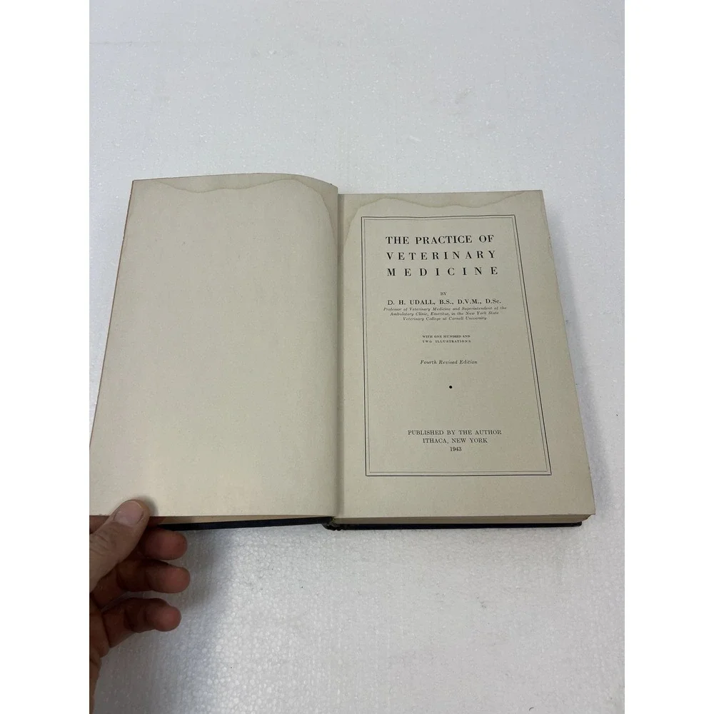 The Practice of Veterinary Medicine by D. H. Udall 1943 4th Ed HC cattle disease